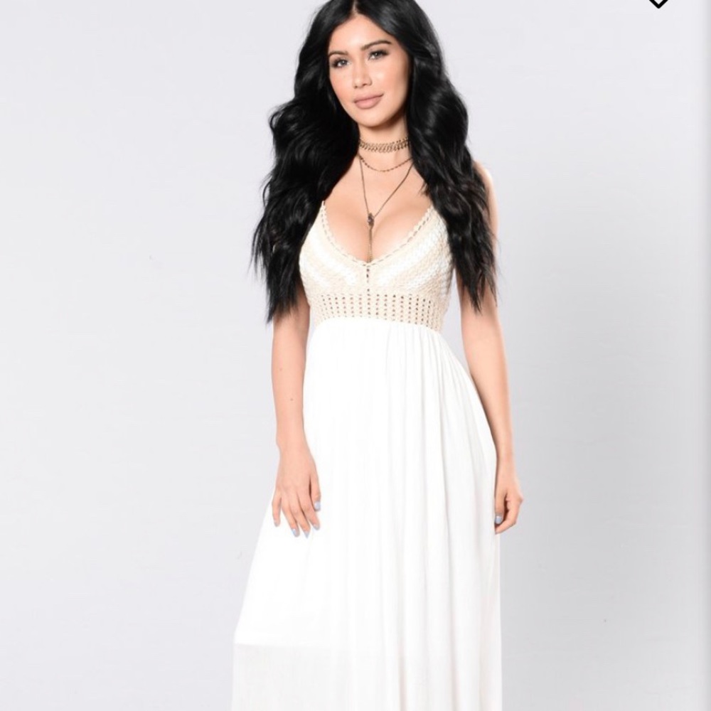 Ancient Ruin Maxi Dress- Off White